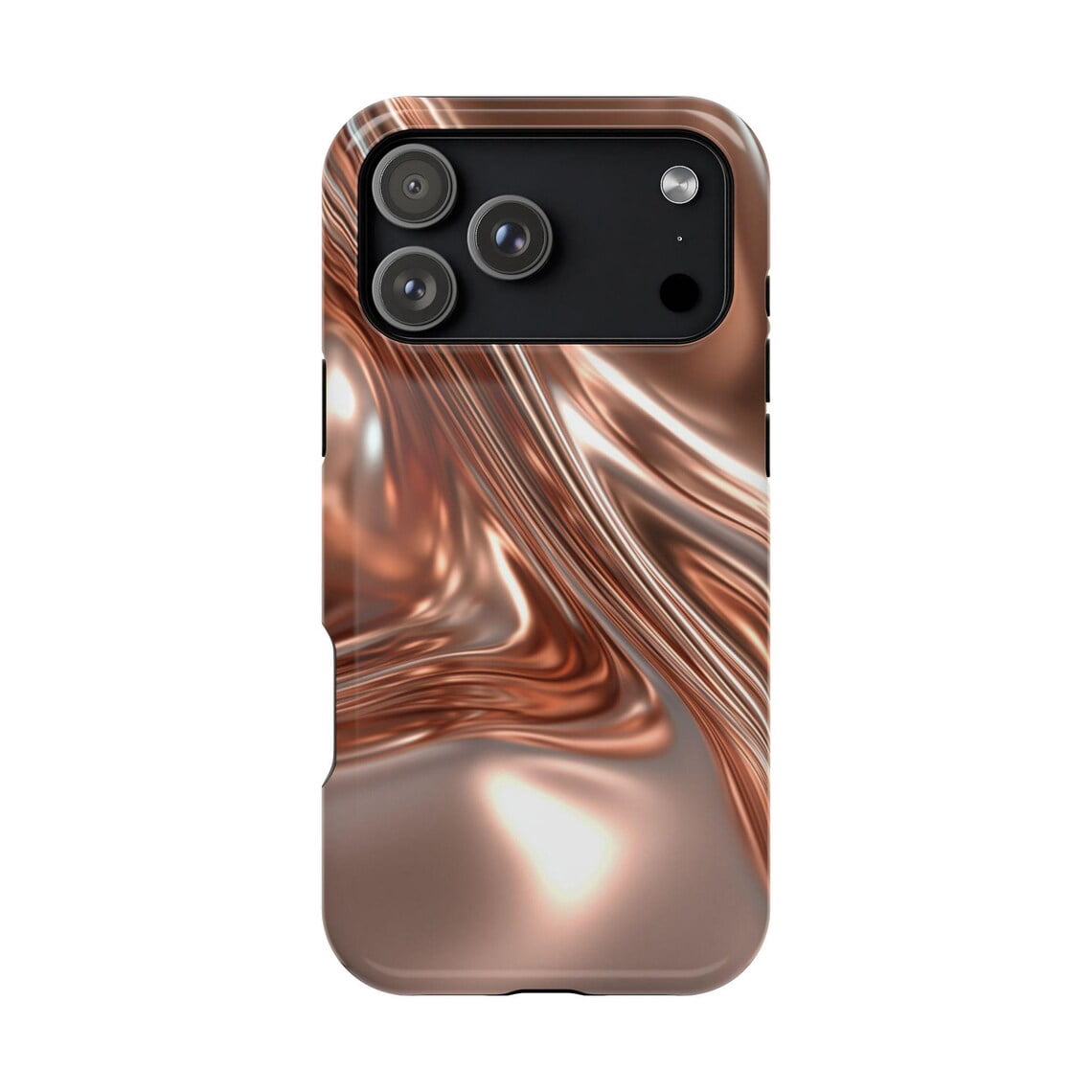 Rose Gold Molten Metal Liquid Metallic Luxury Shiny Case form with ...