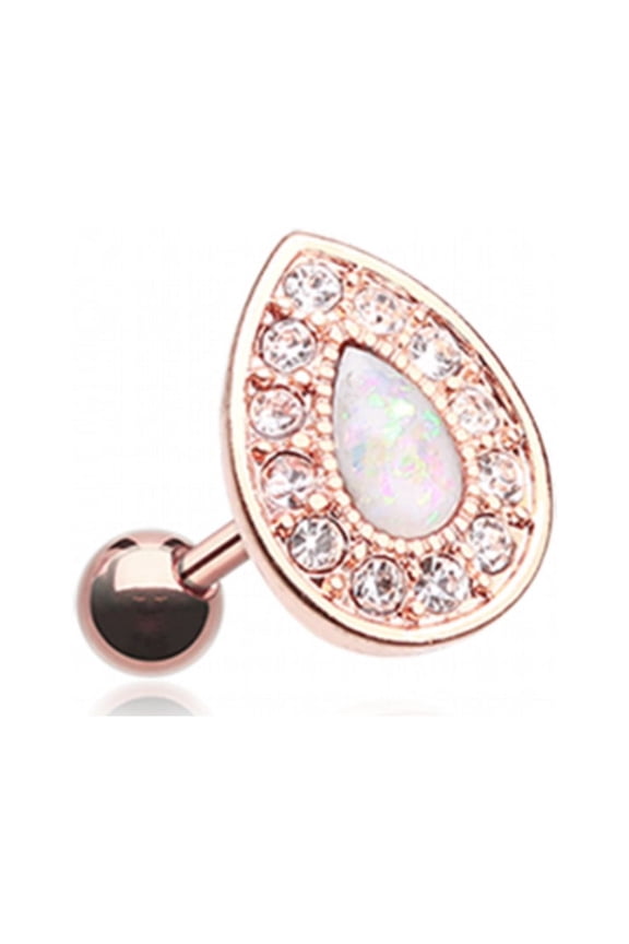 Rose Gold Opal Avice Cartilage Tragus WildKlass Earring