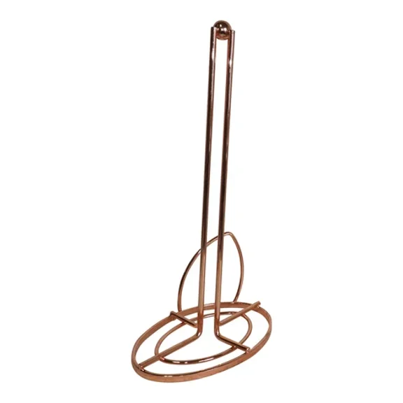 Rose Gold Paper Towel Holder 13.50" Tall Heavy Weighted And Sturdy
