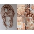 thumbnail image 1 of Rose Gold Pashmina Scarf Shawl, Bridesmaid Shawl, Bridal Wrap, Wedding Shawl, 1 of 2