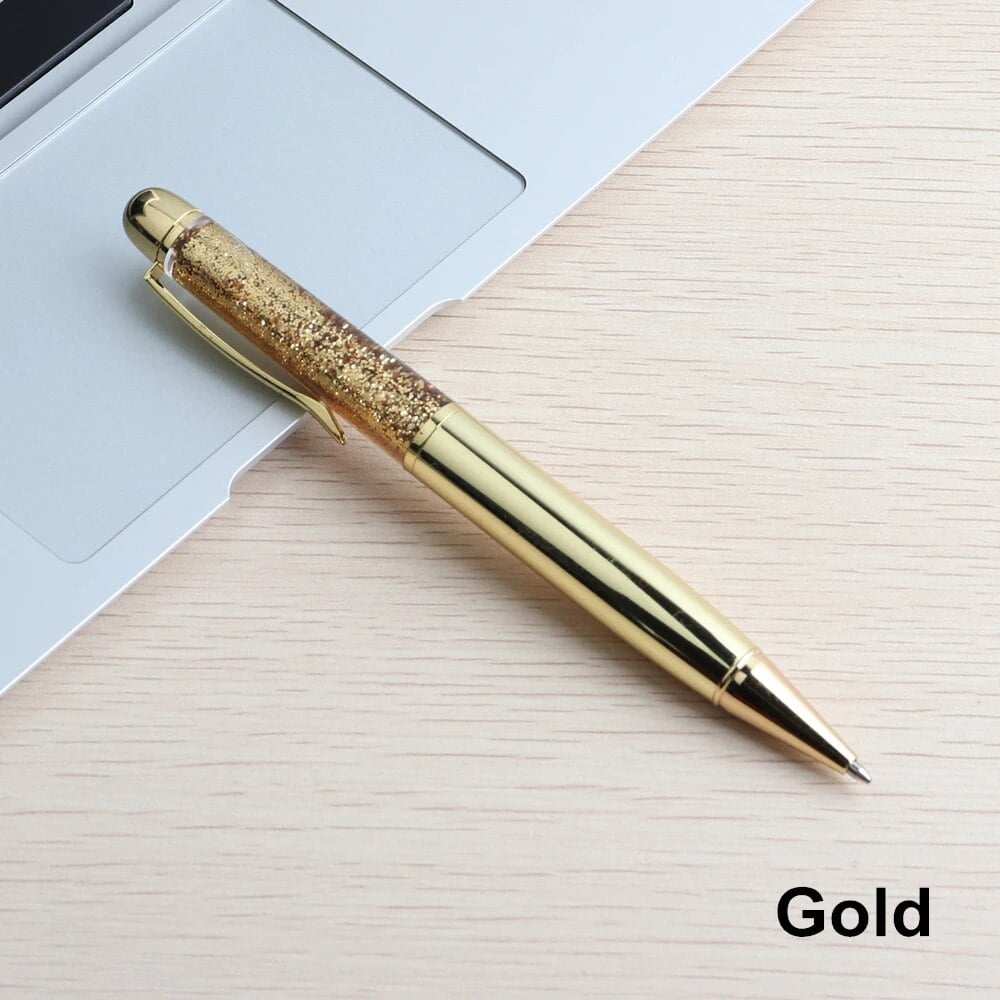 Rose Gold Pen Kawaii luxury Crystal Ball Pens For School Office Flow