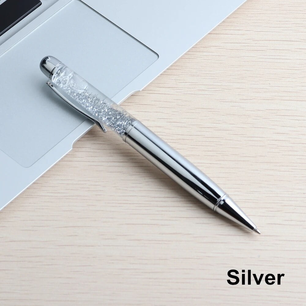 Rose Gold Pen Kawaii luxury Crystal Ball Pens For School Office Flow