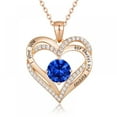 thumbnail image 1 of Rose Gold Pendant Necklaces for Women, Heart Crystal Diamond I Love You Always And Forever Necklace for Girlfriend Mother Daughter Wife Gift, 1 of 5