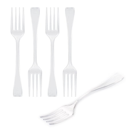 Mini Serve Rose Gold Plastic Mini Fork - 4" - 500 count box