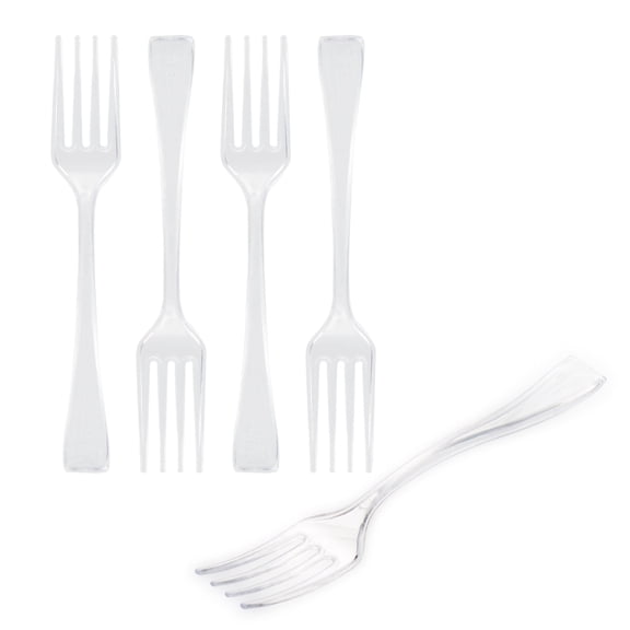 Mini Serve Rose Gold Plastic Mini Fork - 4" - 500 count box