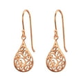 thumbnail image 1 of Rose Gold Plated 925 Sterling Silver Pear Drop Fish Hook Earrings, 1 of 3