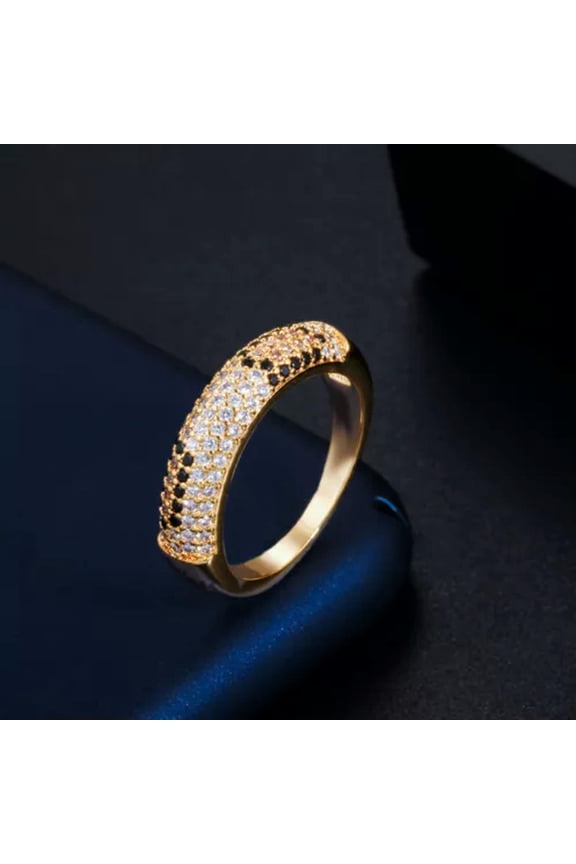 Rose Gold Plated Cobra Cubic Zirconia Snake Bangle Ring Set for Women Jewelry