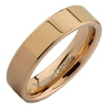 thumbnail image 1 of Rose Gold Plated Flat Pipe Cut Unisex 5mm Tungsten Carbide Wedding Ring Polished Band, 1 of 5