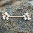 thumbnail image 1 of Rose Gold Plated Flower Fields Nipple Bar, 1 of 1