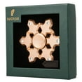 thumbnail image 1 of Rose Gold Plated Hanging Christmas Tree Snowflake Spinner Ornament w/ Matashi Crystals, 1 of 6