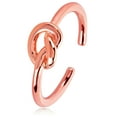 thumbnail image 1 of ELYA Jewelry Women's Polished Love Knot Rose Gold Open Cuff Ring, 1 of 5
