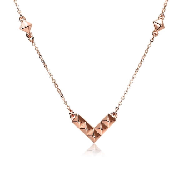 Rose Gold Plated Necklace Pendant Drop 21 Inches 1Mm Lobster Clasp B156