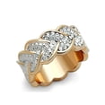 thumbnail image 1 of Rose Gold Plated Stainless Steel Crystal Hearts Eternity Fashion Ring Size 8, 1 of 5