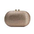 thumbnail image 1 of Rose Gold Rhinestone Crystal Oval Hard Box Bridal Wedding Evening Clutch, 1 of 1