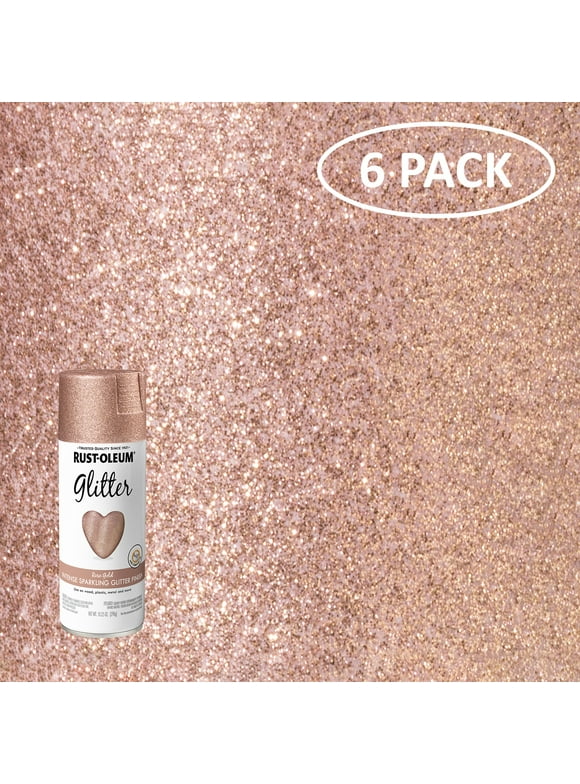 Rose Gold, Rust-Oleum Specialty Glitter Spray Paint- 10.25, 6 Pack