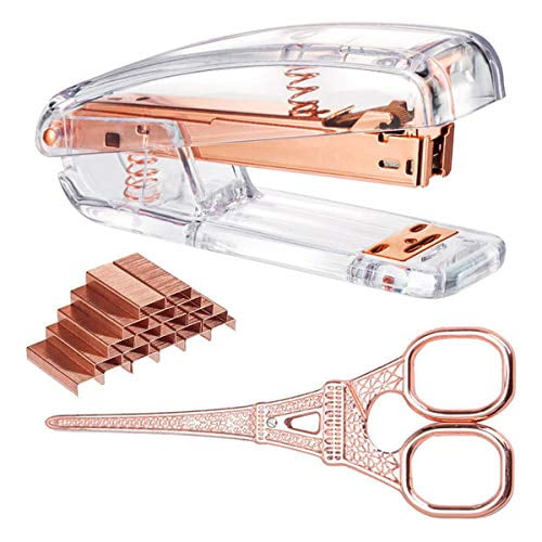 Rose Gold Scissors and Stapler Set - Scissors and Stapler with