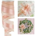 thumbnail image 1 of Rose Gold Sheer Wired Ribbon 2.5 inch with Satin Stripe Rose Gold Christmas Tree Ribbon for Bows Making, Wreaths, Gift Wrapping, Wedding Bridal Shower Decorations-Continous 10 Yards, 1 of 14