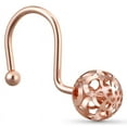 thumbnail image 1 of Rose Gold Shower Curtain Hooks Rings,Set of 12 Decorative Hooks,Metal Rustproof Rings for Bathroom, 1 of 4