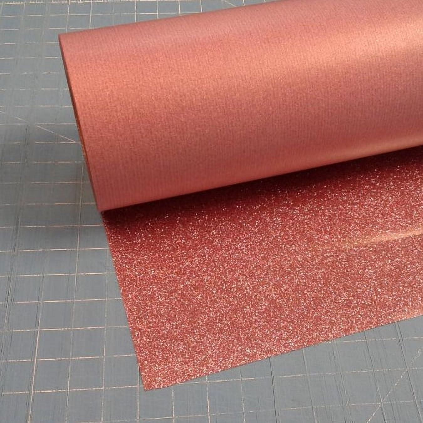 Rose Gold Siser Glitter 20" x 3' Iron on Heat Transfer Vinyl Roll, HTV