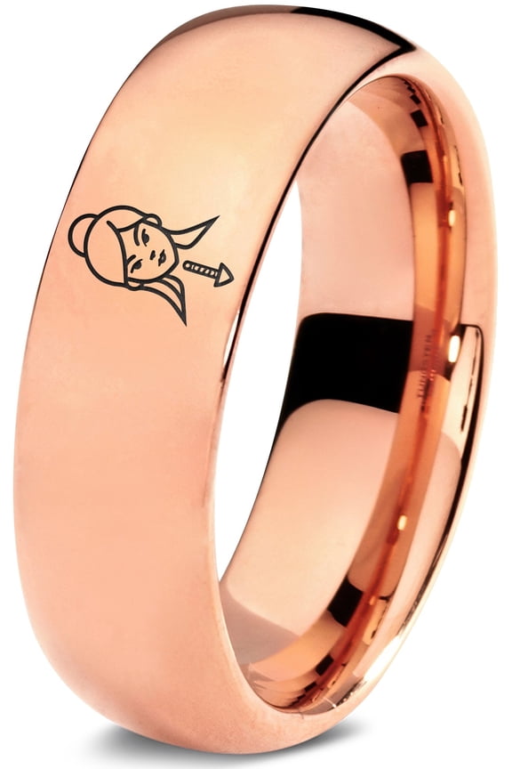 Gamer Boyfriend Gift Rose Gold Wedding Tungsten Hippie Jewelry Stackable Rings Set Alternative Engagement Ring