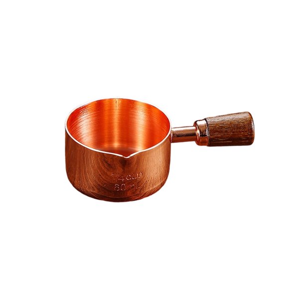 Rose Gold Stainless Steel Measuring Cup, 1 Cup Rice Measuring Cups, Single Measure Cups, Kitchen Gadgets, Metal Measure Scoop for Cooking Baking, Laundry Detergent, Wet and Dry Ingredients, 60ml