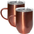 thumbnail image 1 of Rose Gold Stellar Townie (2 Pack), 14 oz Coffee Mug, Double Wall Vacuum Sealed Tumbler Travel Friendly, Stainless Steel, Compact Size, 1 of 1