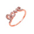 thumbnail image 1 of Rose Gold Sterling Silver 925 Plated Clear Cubic Zirconia Love Ring Band White Jewelry Female Size 7, 1 of 4