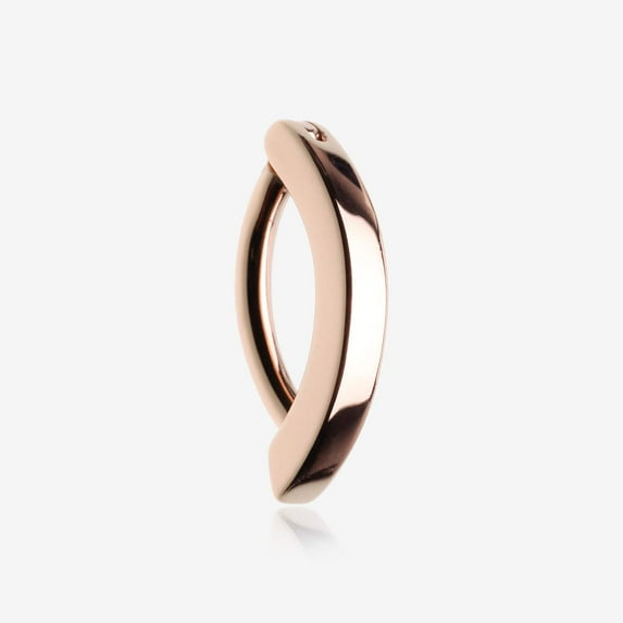 Rose Gold Sterling Silver Minimalist Curved Bar Belly Clicker