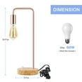 thumbnail image 1 of Rose Gold Table Lamps, Industrial Table Lamps For Bedside, Wooden Base Bedside Lamps, Set Of 2, 1 of 4