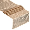 thumbnail image 1 of Rose Gold Table Runner 71" x 12", Long Shining Sequin Table Runner, 1 of 4