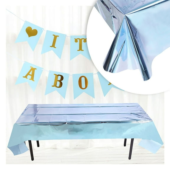 Rose Gold Tablecloth, Disposable Glitter Tablecover, Party Table Decoration, festive Tablecloth, Holiday Table Cover, Sparkle Tablecloth, for Wedding, Birthday Party