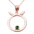 thumbnail image 1 of Rose Gold Taurus Zodiac Sign May Birthstone Pendant Necklace :  14K  Pendant only, 1 of 1