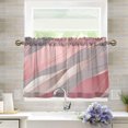 thumbnail image 1 of Rose Gold Texture Half Window Tier Curtains 36 Inch Blackout Thermal Insulating Kitchen Linen Tier Curtains for Kitchen, Bathroom, Cafe Home Decor, 1 of 7