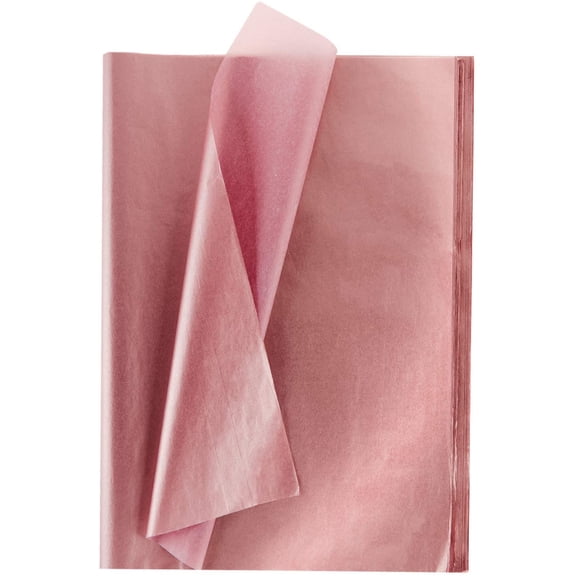 Rose Gold Tissue Paper Bulk, 100 Sheets Metallic Gift Wrapping Paper for Weddings, Birthday Party, Showers, Arts Crafts, DIY, Christmas