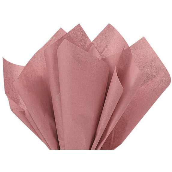Rose Gold Tissue Paper Squares, 24 Sheets, Feronia Packaging, Large 20x30 Inch