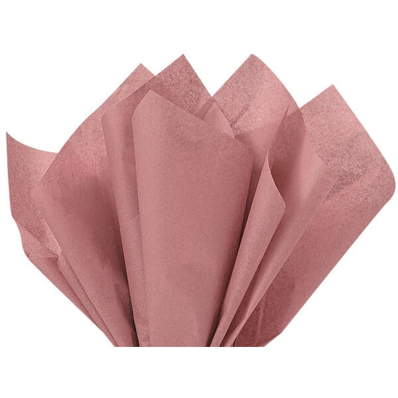 Rose Gold Tissue Paper Squares, 24 Sheets, Feronia Packaging, Large 20x30 Inch