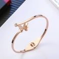 thumbnail image 1 of Rose Gold Titanium Steel Butterfly Female Simple Bracelet, 1 of 2