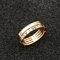 Rose Gold Titanium Steel Roman Numerals Korean Style New Shell Ring Fashion Accessory Durable Everyday Jewelry
