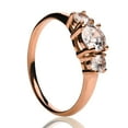 thumbnail image 1 of Rose Gold Titanium Wedding Ring,Solitaire Wedding Ring,Engagement Ring,CZ Wedding Ring,White CZ, 1 of 4