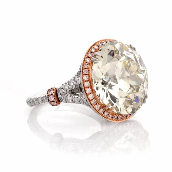 Rose Gold Tone Geometric Gemstone Ring for Women Elegant Fashion Jewelry Size 6 7 8 9 10 InlayGemstoneMaterial