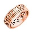 thumbnail image 1 of Rose Gold-Tone Maori Ocean Wave Ring Sterling Silver Size 12, 1 of 3