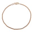 thumbnail image 1 of Rose Gold Tone Rope Chain Bracelet, 7.5 inches, 1 of 2
