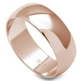 thumbnail image 1 of Rose Gold-Tone Sterling Silver Round Plain Bridal Band Ring 7MM Size 13, 1 of 3