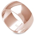thumbnail image 1 of Rose Gold-Tone Sterling Silver Round Plain Bridal Band Ring 9MM Size 5, 1 of 3