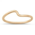 thumbnail image 1 of Rose Gold-Tone Sterling Silver Small Wave Ring Size 9, 1 of 3