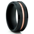 thumbnail image 1 of Rose Gold Tungsten Ring,Black Tungsten Wedding Ring,Engagement Ring,8mm Wedding Ring,Comfort fit Ring, 1 of 4