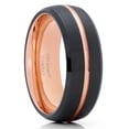 thumbnail image 1 of Rose Gold Tungsten Wedding Ring,Black Tungsten Ring,Engagement Ring,Anniversary Ring,8mm Wedding Ring,Brush, 1 of 4