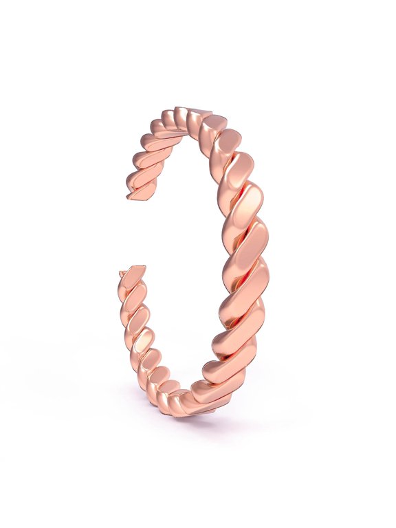 Rose Gold Twisted Conch Ear Cuff, 14K Rose Gold Filled
