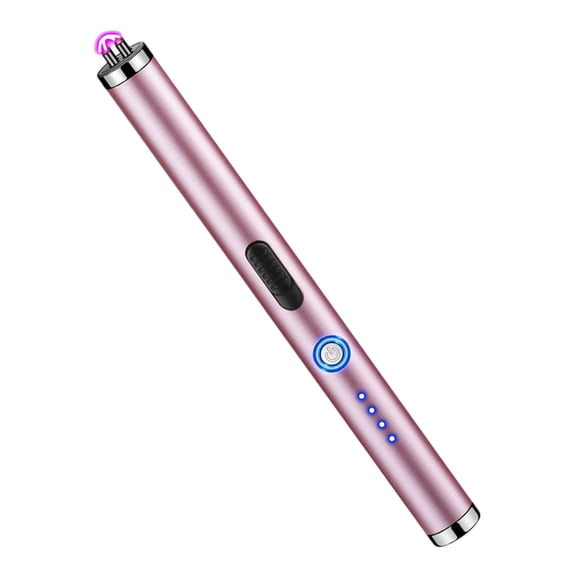 Rose Gold USB Rechargeable Arc Lighter Windproof Electric Ignition Stick for Camping and Home