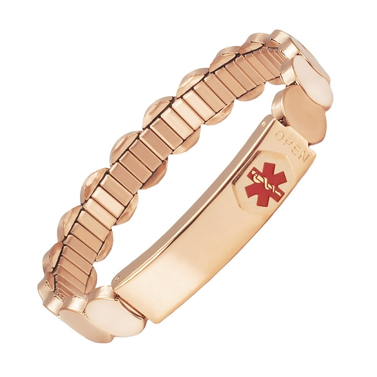 Medical Alert Bracelet EnerMagiX Stainless Steel Expandable ID